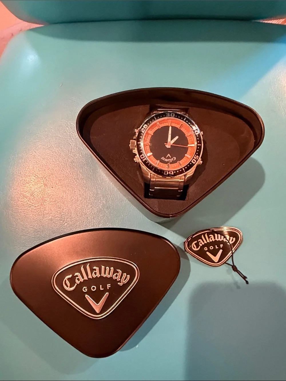 Callaway Men's Black and Orange Golf Watch